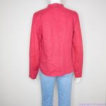Carole Little 100% linen floral embellishment‎ pink shirt, size M Size M Photo 6