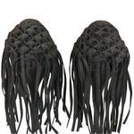 Steve Madden Tipsyy Black Suede Fringe Heels Sz 6 Photo 7