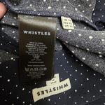 Whistles Wide Leg Crop Pants Polka Dot Tie Waist Blue Size 6 Photo 5