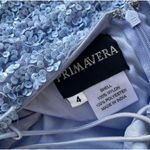 Primavera Couture Primavera Blue Sequin Corset Lace Back Mini Dress, Size 4 Photo 2