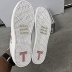 Ted Baker Women's White Leather Sneakers Pink Stripe Low Top Shoes US 6.5 NIB Photo 6