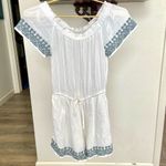 l*space L* SpringāFling white short sleeved romper with embroidery Photo 2
