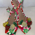 Betsey Johnson  Women's Colson Colorful Fruit Kitten-Heel Dress Sandals-Size 6.5 Photo 0