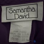 Vintage Patchwork Vest Top Size 22 80s Rayon Blend Purple Photo 3