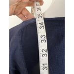 J.Crew  Hideaway Navy Mini Dress Silk & Cotton Panels V Neck Short Sleeve Est. M Photo 5