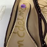 Sam Edelman  Women's Rivera Flat Size 8 Gold & Burgundy Pointed Toe Photo 2