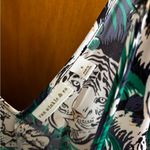 None Green and White Tiger Print Women's Jumpsuit Photo 1