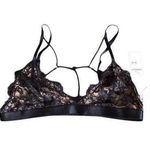 EXPRESS NWT Black and Tan Lace Bralette Photo 0