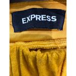 EXPRESS  Linen Blend Mustard Yellow Wide Leg Elastic Waist Pants Size Small Photo 2