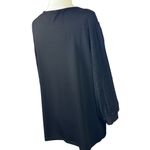 Philosophy NWOT Size XL Womens Black Blouse Top W/ Textured 3/4 Balloon Sleeves Photo 4