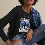 Anthropologie NWR $78 Black Vision Of Change Thermal Pullover M Photo 2