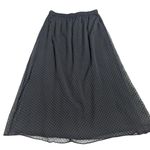 Old Navy Black Swiss Dot Midi Skirt Size Large Photo 0