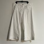 Anthropologie Maeve The Colette Magic Fabric Wide Leg Crop Pants White Size 20W Photo 1