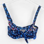 SWIMSUITS FOR ALL Paisley Bow Underwire Bikini Top Size 4 Photo 8