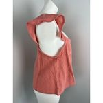 Marine layer  Jude 100% Cotton Gauze Pink Flutter Sleeve Cotton Tank Large Photo 3