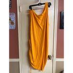 Lane Bryant  22/24 orange one shoulder rib tie side slinky dress Photo 5