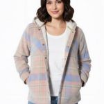 Soho Threads Corduroy Hooded Shirt Jacket Size Large Tan Photo 0