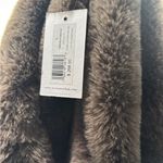 We Wore What  Bonded Faux Fur Trench Coat in Camel & Black Photo 7