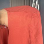 Flax 100% Cotton Casual Long Sleeve Coral Red Orange Shirt Photo 5
