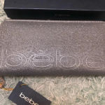 Bebe NWT  METALLIC GLITTER WALLET Photo 1