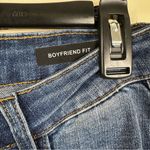 Judy Blue Jeans Women’s 27 Blue Aggie Mid-Rise Thermal Patch Boyfriend Fit Photo 6