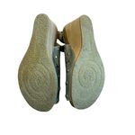 Pikolinos Benissa Laser Cut Green Leather Wedge Sandals Leather Size 38 7.5 Photo 10