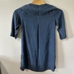 Soft Surroundings NEW Size Medium Positano Getaway Dress Denim Blue Side Buttons Photo 3
