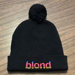 Frank Ocean Blond Black Beanie Pom Pom Hat Photo 0