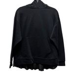 ZARA  Womens Black Pleated Back Hoodie Sweatshirt With Kangaroo Pocket Size M Photo 0