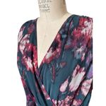 Lane Bryant Abstract Floral Green Maxi Party Dress Size 20 Photo 1