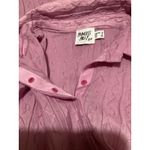 Princess Polly  Textured Button Down Shirt Pink Long Sleeve Collared Top Size 4 Photo 6