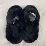 Chunky Faux Fur Fuzzy Black Slipper / Loafers Double Band US 8 Photo 0