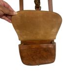 Patricia Nash English Garden Floral Map London Brown Leather Saddle Bag Photo 6