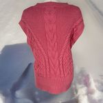 Banana Republic EUC Women’s Cable Knit Sea Coral Pullover Vest Size Large Photo 3