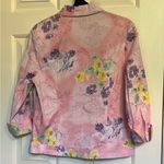 Erin London Vintage Pink Floral Zip Jacket Sz M Size M Photo 1