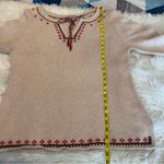Fashion Bug Vintage  Wool Blend Sweater Women’s XL Tie Neck Boho Beige Photo 5