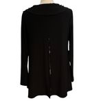 Sympli Size 10 Blouse Top Cowl Neck Layered Slinky Black Drapey Open Back Photo 2