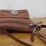 Giani Bernini Leather Croc Patterned Trim Crossbody Bag Photo 5