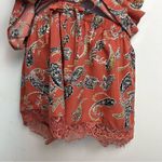 Japna  Lounge Womens Matching Set Pajama Sz XL Tank Top Shorts Satin Lace Trim Photo 6