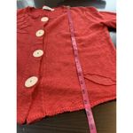 Willow Sweater Medium Pink Knit Cardigan Art to Wear Boutique Embellished Floral Photo 12