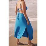 Anthropologie Celandine Ruched Open-Back Halter Midi Dress Size L By  Photo 1