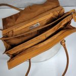Kate Landry  Shoulder Bag Womens Medium Genuine Leather Tan Buckle Flap Photo 13
