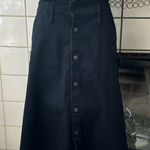 G-Star  Raw midi stretch black button and snaps  down skirt size 27 Photo 0