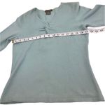 Kenar Medium Green Cashmere V-neck Blue Long Sleeve Cashmere Sweater 10d Photo 2