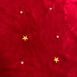 Quacker Factory ⭐️The Red Velour Star Quarter Zip Pullover Photo 2