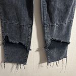 Nasty Gal  Black Cropped Ankle Jeans with Distressed Hem Photo 3