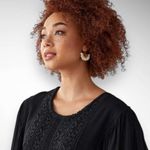 Charlie Paige Women's Black Boho Embroidered Dress Size Small | NWT Photo 8