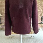 Athleta  Cozy Snap Jacket Sherpa Pullover Plum Purple  XS Teddy Quilted Photo 6