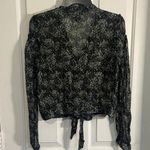 Paige  Black and Gray Patterned Blouse Photo 4