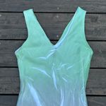 RARE Vintage Y2K Just in Time Green w/ Pink Floral Mini Dress w/ Mesh Overlay Size L Photo 2